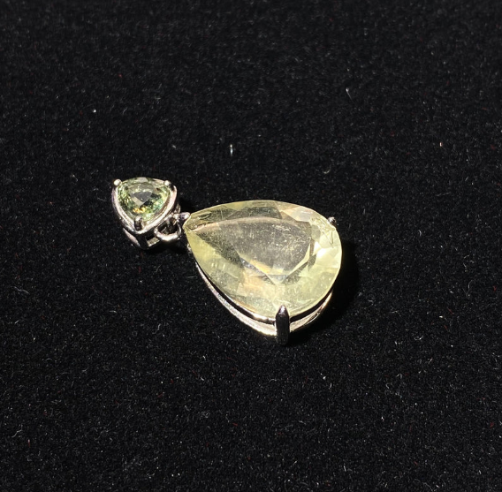 Lemon Citrine Teardrop Pendant